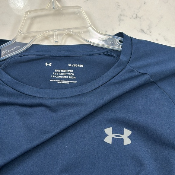 UNDER ARMOUR Men’s Tech Tee Navy size XL - Picture 4 of 5